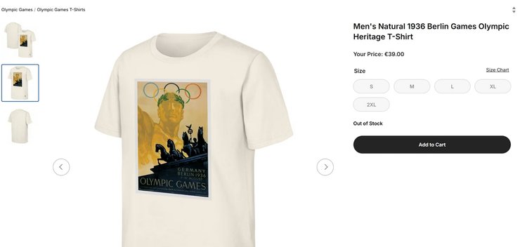 Олімпіада-2024: скандал з футболкою часів нацистської Німеччини на офіційному сайті 9