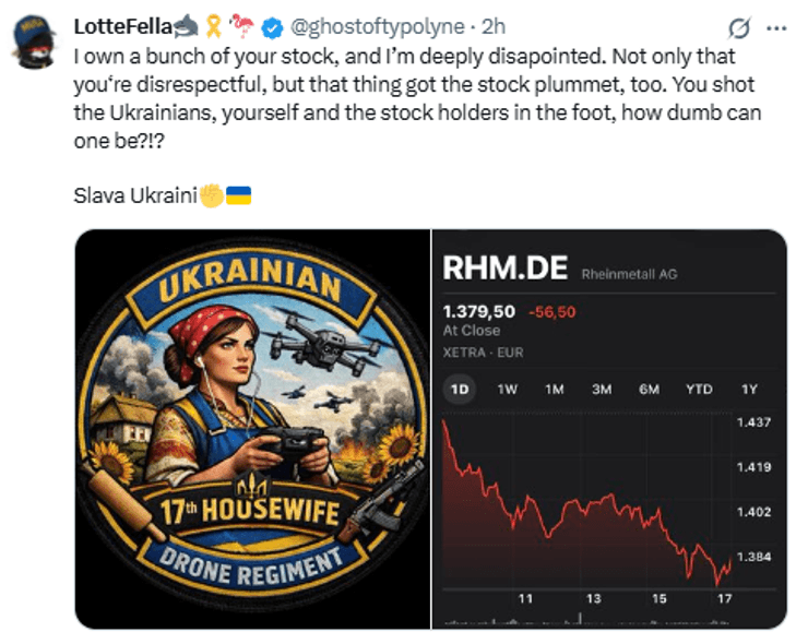 Rheinmetall реагує: як німецький концерн відповів на критику від українських виробників дронів 7 Rheinmetall реагує: як німецький концерн відповів на критику від українських виробників дронів 7