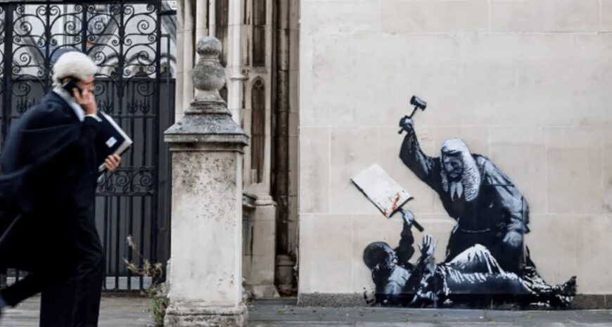 Свіжий шедевр Бенксі з’явився у несподіваному куточку Лондона