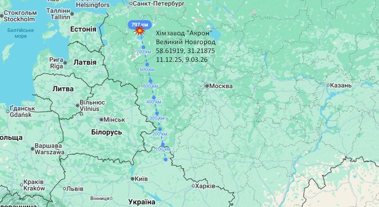 Дрон атакував завод "Акрон": вибухи у Великому Новгороді. 6