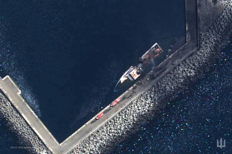 ВМС ЗСУ оприлюднили супутникові докази знищення російського корабля «Ізумруд» 5