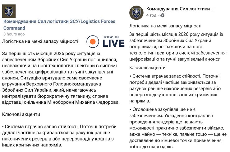 Сили логістики видалили критичний допис про Федорова: хто стоїть за цензурою? 6 Сили логістики видалили критичний допис про Федорова: хто стоїть за цензурою? 6