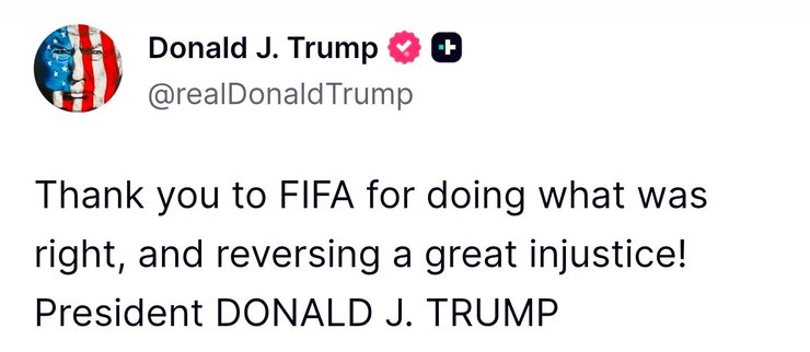 Трамп добився зняття бану для гравця США на Чемпіонат світу-2026: ФІФА погодилася 4 Трамп добився зняття бану для гравця США на Чемпіонат світу-2026: ФІФА погодилася 4