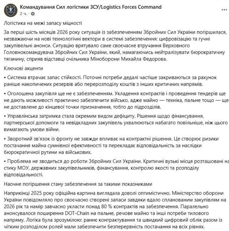 Сили логістики видалили критичний допис про Федорова: хто стоїть за цензурою? 8 Сили логістики видалили критичний допис про Федорова: хто стоїть за цензурою? 8