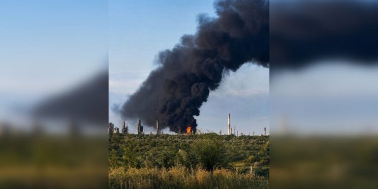 Дрони атакували НПЗ на Самарщині: у Сизрані палає нафтопереробне підприємство 11