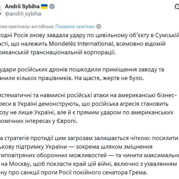 ЗСУ знищили дрон-камікадзе, що цілився в український завод Mondelez