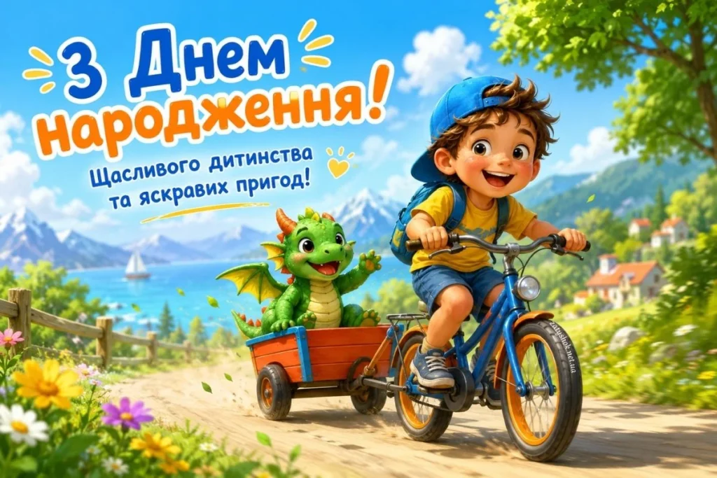 Щирі вітання з днем народження для дитини: вибирайте найкращі побажання та яскраві картинки 18 Щирі вітання з днем народження для дитини: вибирайте найкращі побажання та яскраві картинки 18