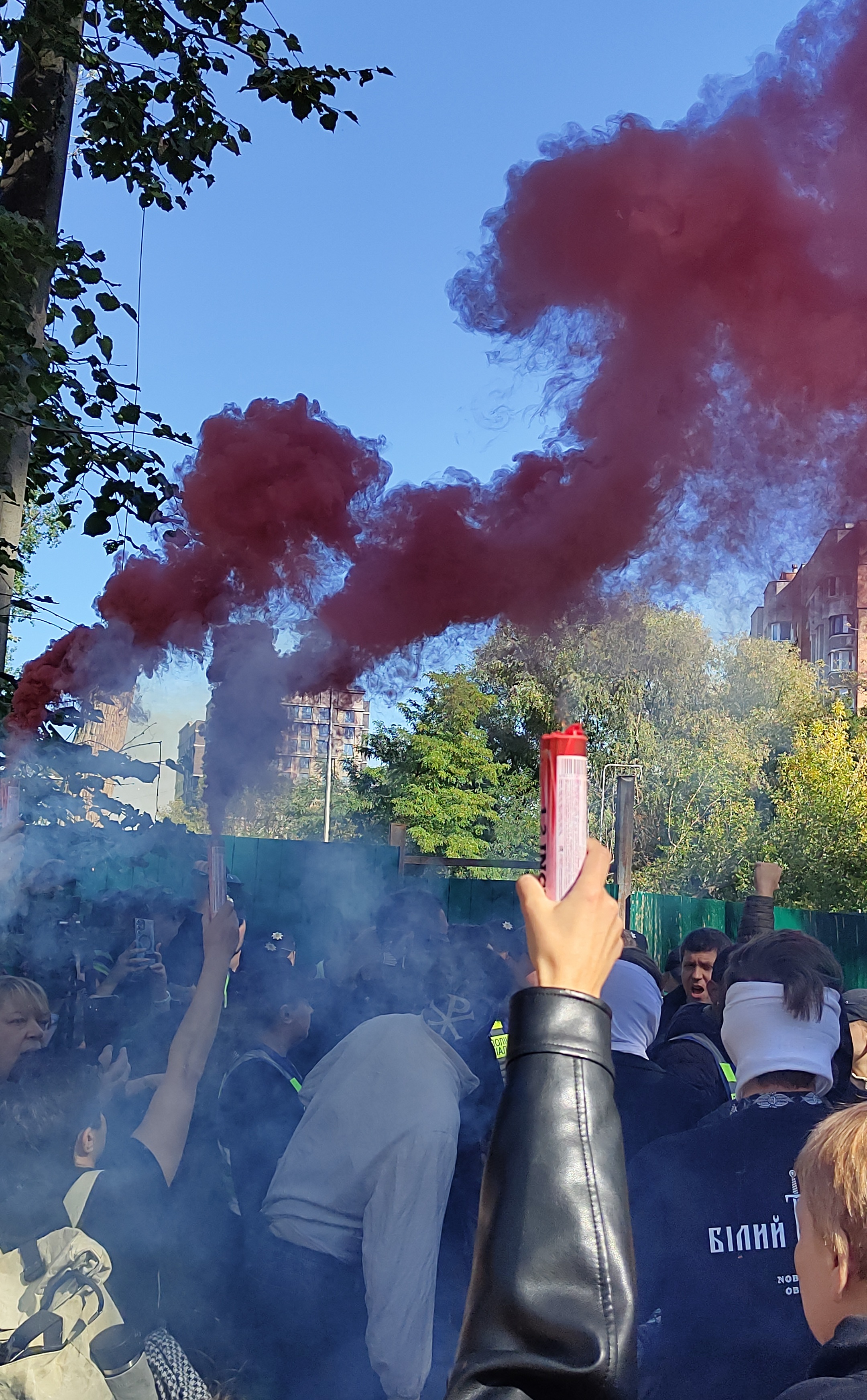 Кияни на Теремках захистили дерева: протест проти будівництва теплотраси переріс у сутички 22