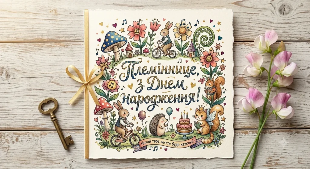 З Днем народження, люба племіннице: найкращі побажання, яскраві листівки та картинки 26 З Днем народження, люба племіннице: найкращі побажання, яскраві листівки та картинки 26