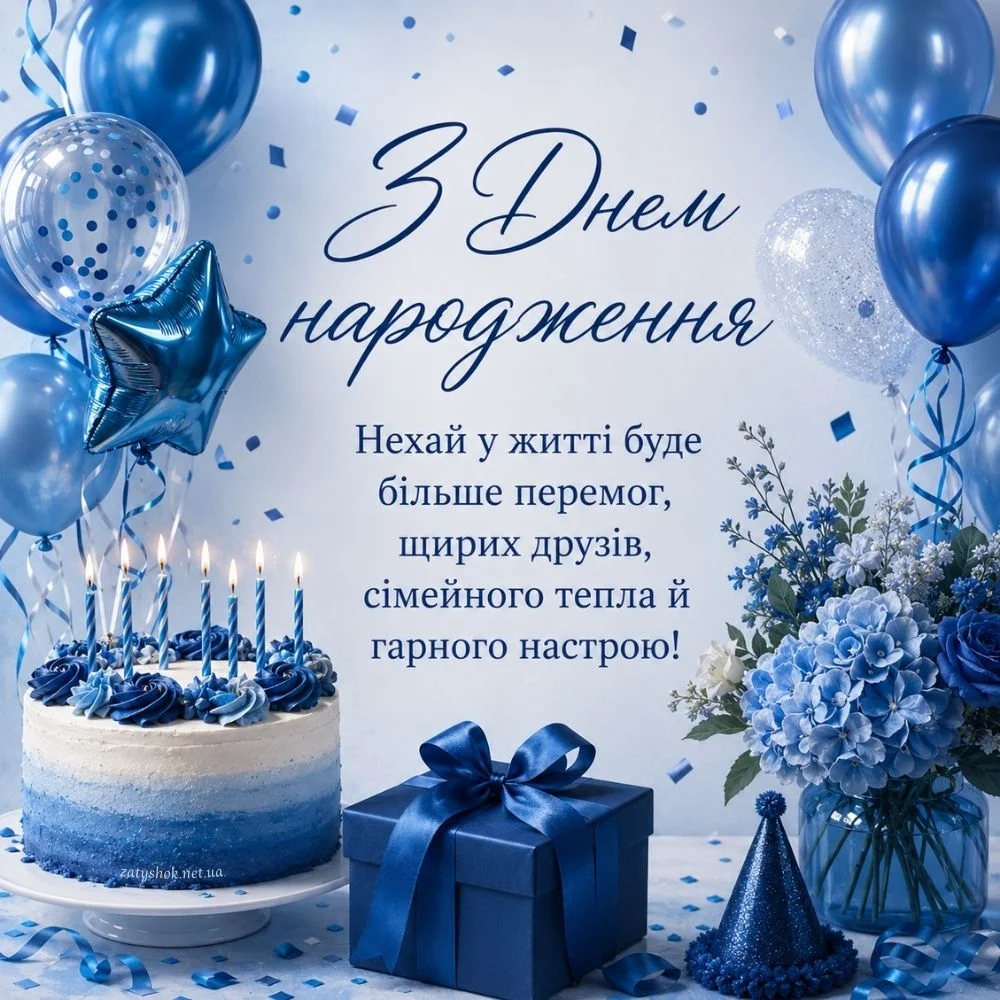 Яскраві вітання та листівки: вітаємо чоловіків з днем народження! 19