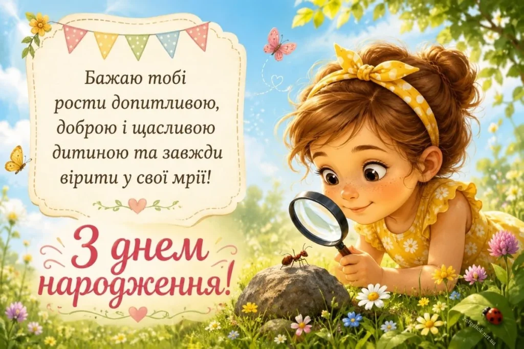 Щирі вітання з днем народження для дитини: вибирайте найкращі побажання та яскраві картинки 24 Щирі вітання з днем народження для дитини: вибирайте найкращі побажання та яскраві картинки 24