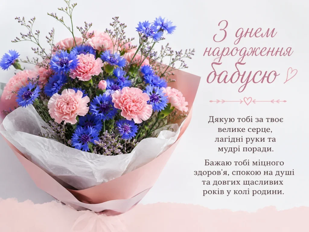 З днем народження, бабусю: зворушливі побажання, що зігріють душу 20 З днем народження, бабусю: зворушливі побажання, що зігріють душу 20
