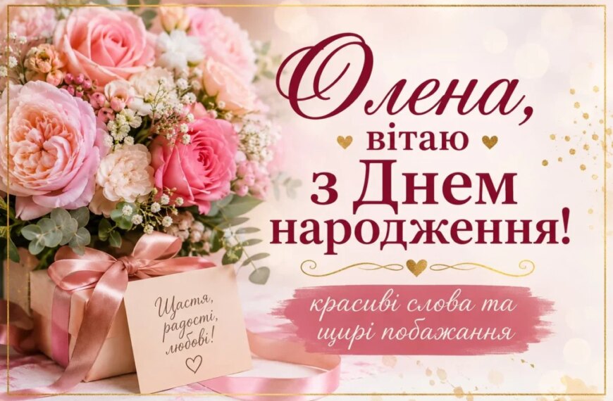 Головна 152 З Днем народження, Олено: щирі побажання та яскраві привітання