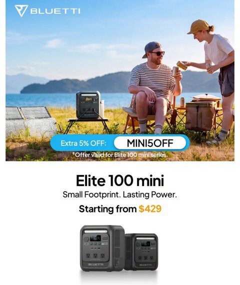 Головна 91 Bluetti презентувала компактну та доступну Elite 100 mini: заряджай гаджети без зайвих…