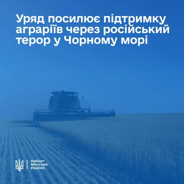 Уряд запроваджує нові стимули для аграріїв на тлі блокади Чорного моря Росією