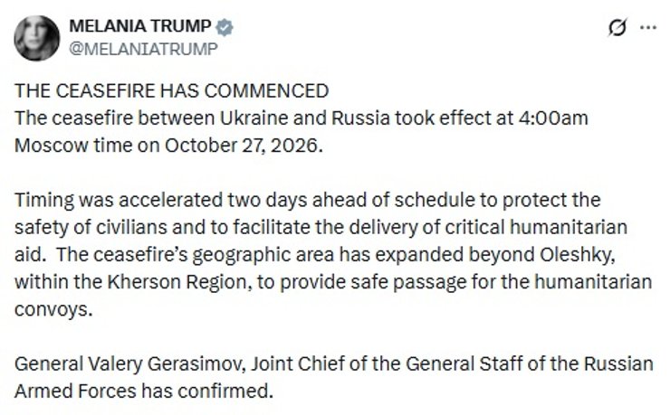 Меланія Трамп звернулася до світу щодо трагедії в Олешках 2 Меланія Трамп звернулася до світу щодо трагедії в Олешках 2